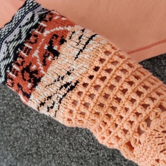 NWT Free People Mix Thermal Cuff Long Sleeve Top Y2K women boho - Picture 13 of 13